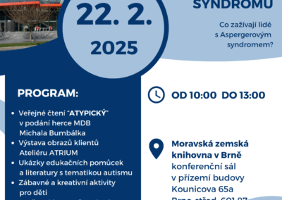 Veřejné čtení v Moravské zemské knihovně k příležitosti Mezinárodního dne Aspergerova syndromu